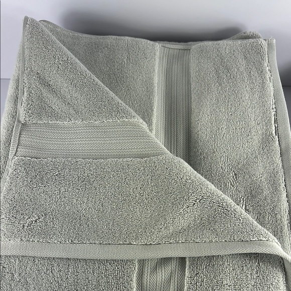 8 Pc Brooks Brothers Gray Bath Towel Set Premium Cotton Zero Twist Solucell NEW - Picture 9 of 9
